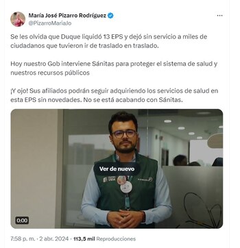 María José Pizarro dice que
