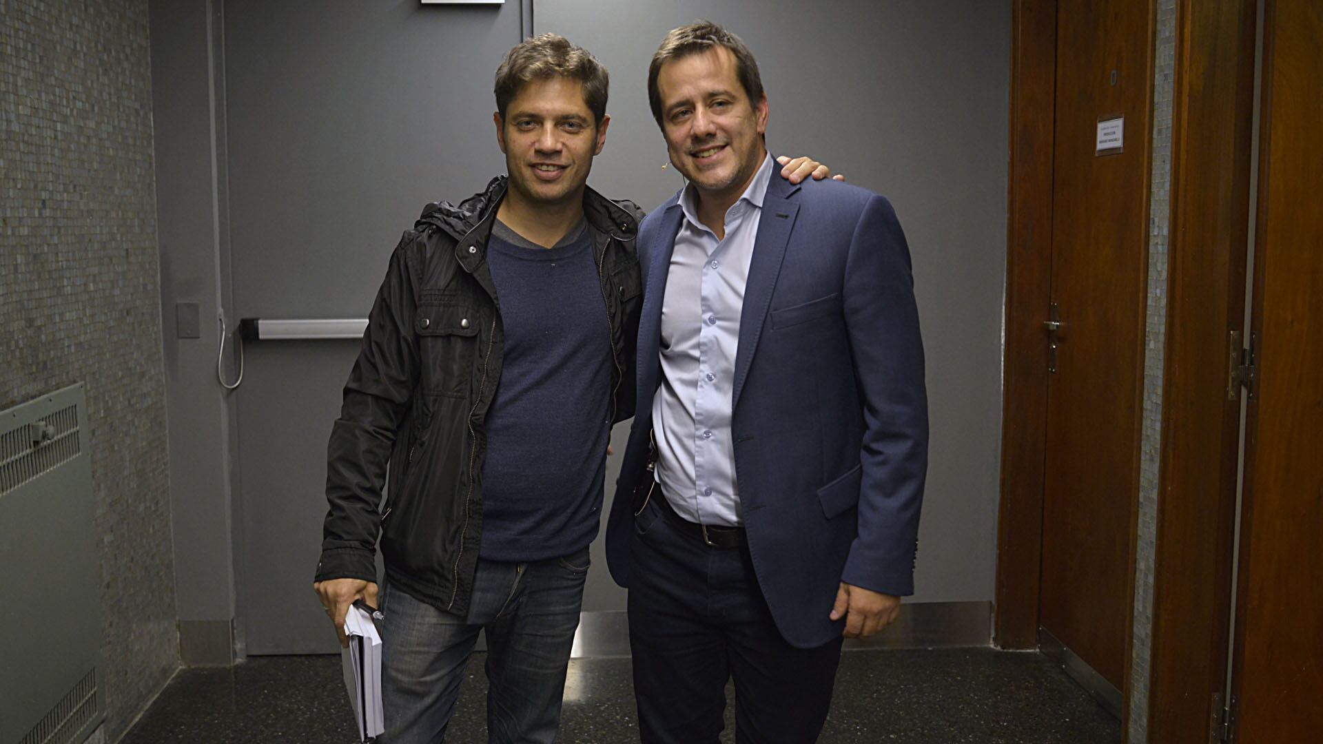 Axel Kicillof y Mariano Recalde son amigos desde la adolescencia. El senador le pidió al Gobernador que se sume a la campaña porteña (Gustavo Gavotti)