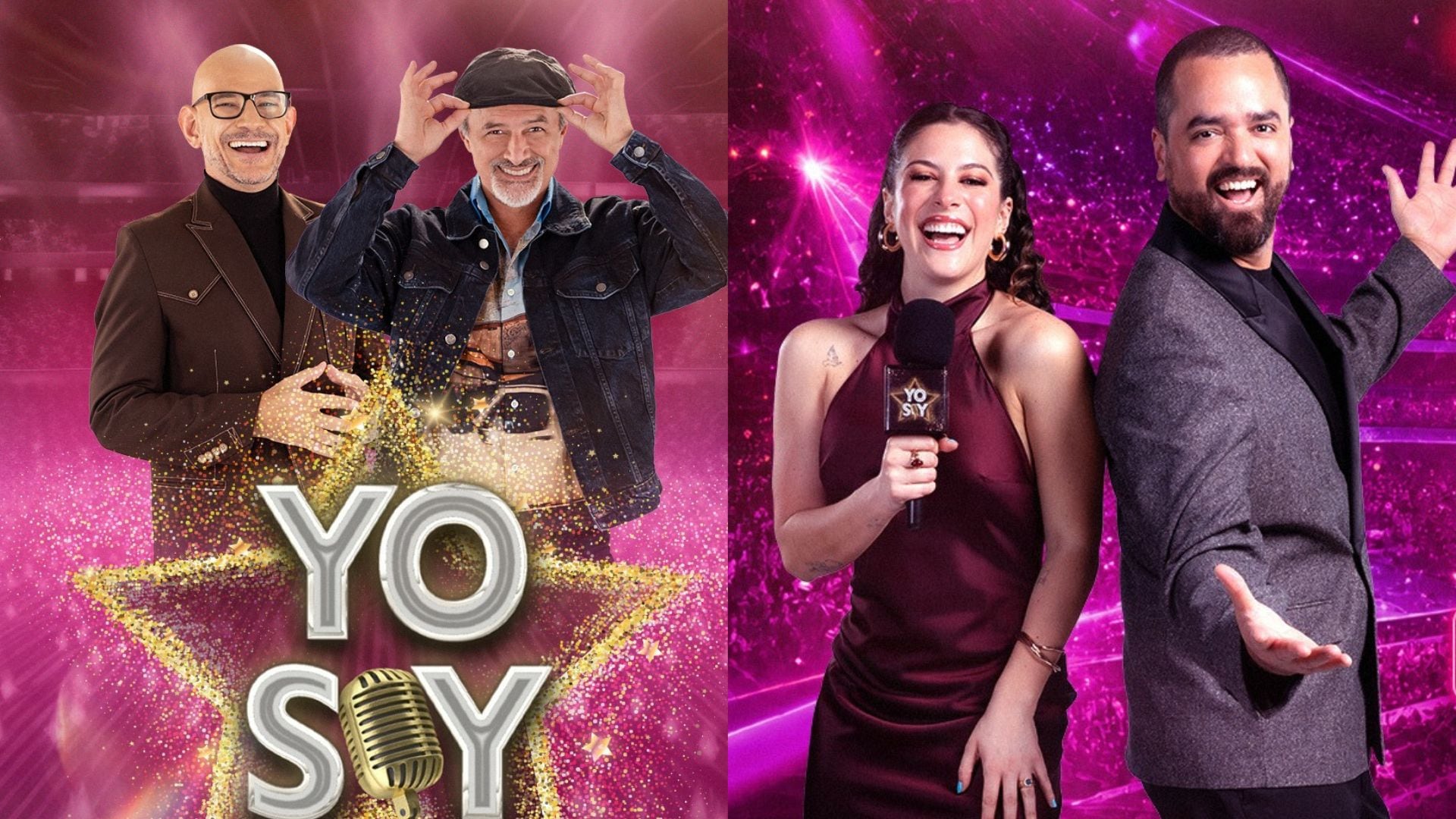 Elenco de ‘Yo Soy’ posa para promocionar el regreso del programa de imitación en televisión.