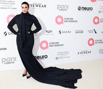 Demi Lovato attends the Elton