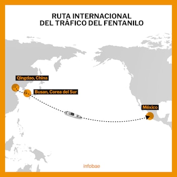 Ruta de fentanilo de China a México
