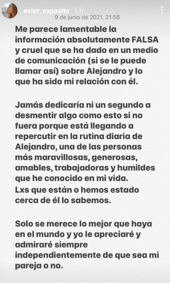 La protagonista de 'Élite' salió