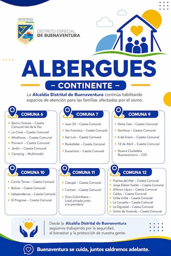 El Distrito pidió 15.000 ayudas humanitarias y declaró calamidad pública y toque de queda por la emergencia - crédito Alcaldía Buenaventura
