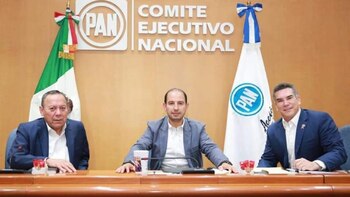 Líderes del PRI, PAN y