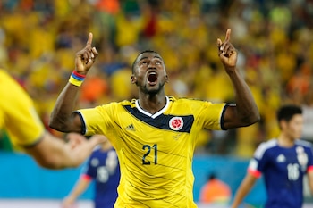 Jackson Martínez llegó a 13 goles en la Champions League, jugando para el Porto y Atlético de Madrid en el torneo - crédito Juan Antonio Sánchez Ocampo/Colprensa