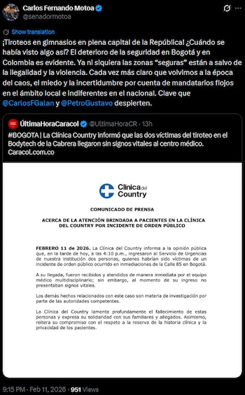 Senador Motoa alerta sobre inseguridad