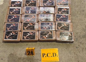 Armas de fuego y sustancias ilícitas fueron localizadas en las cercanías de una vivienda en Uvita, donde presuntamente se almacenaban recursos vinculados con el narcotráfico. Crédito: MSP