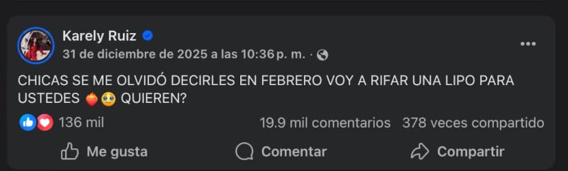 El concurso de la influencer exige valoración médica previa para asegurar la salud de la ganadora antes de la cirugía (Recorte)