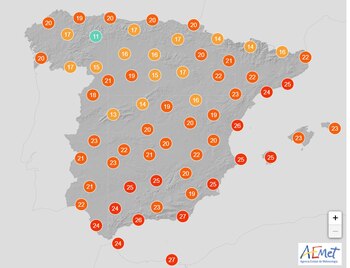 Temperaturas (ºC) Viernes 30/08/2024 (Web