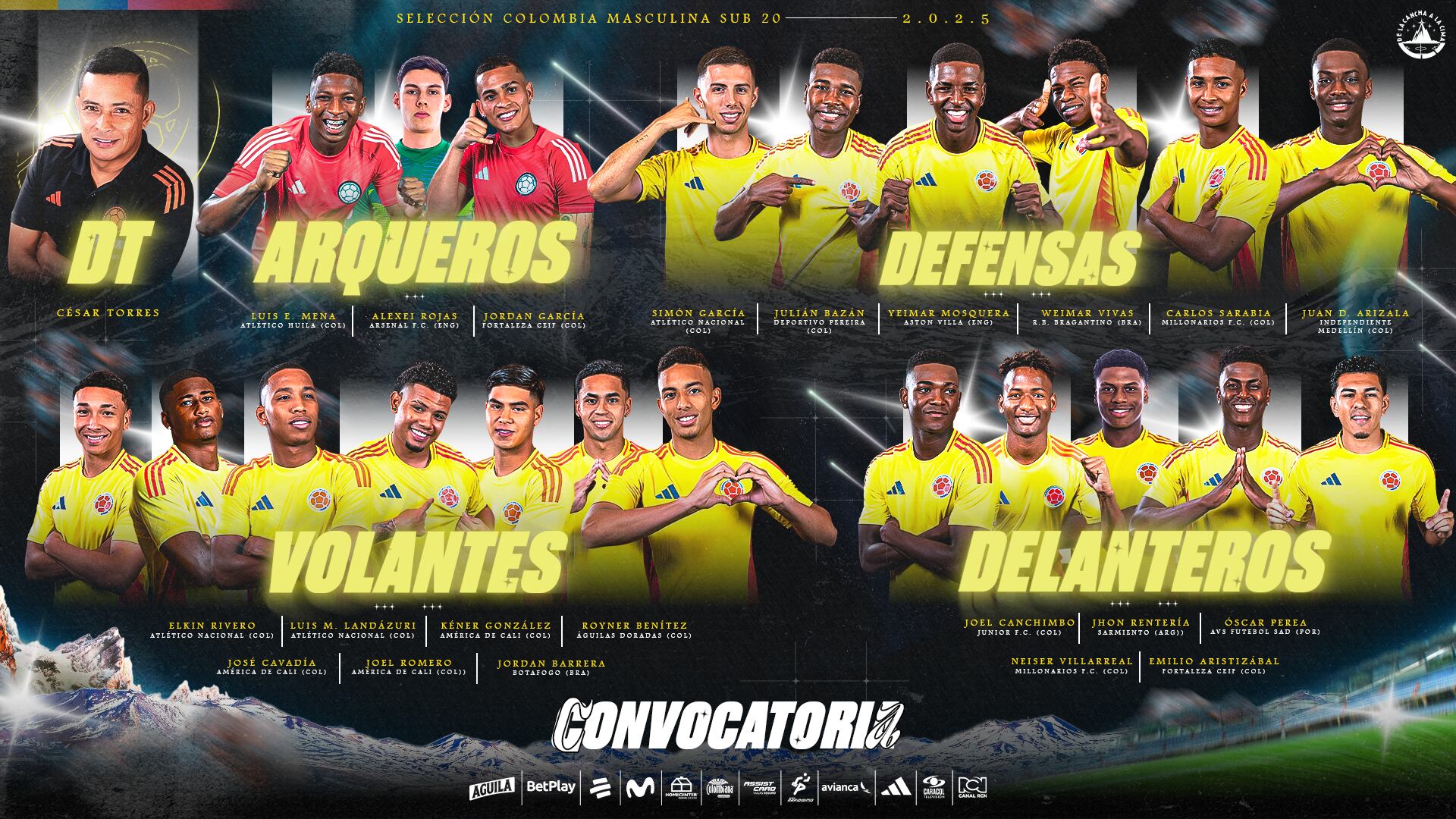 Convocatoria de la selección Colombia para la Copa Mundial Sub-20 de la FIFA - crédito FCF