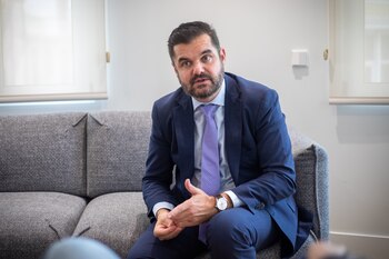 Luis María Pardo, durante la