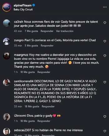 pierre gasly mensajes irónicos