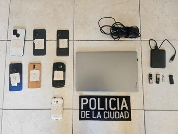 Parte de lo secuestrado