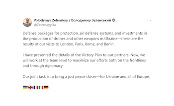 Volodimir Zelensky valoró el resultado