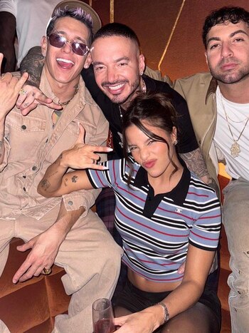 J Balvin compartió con Emilia, Justin Quiles y Lenny Tavarez luego de que Carlos Alcaraz ganara el US Open 2025 - crédito @jbalvin/Instagram