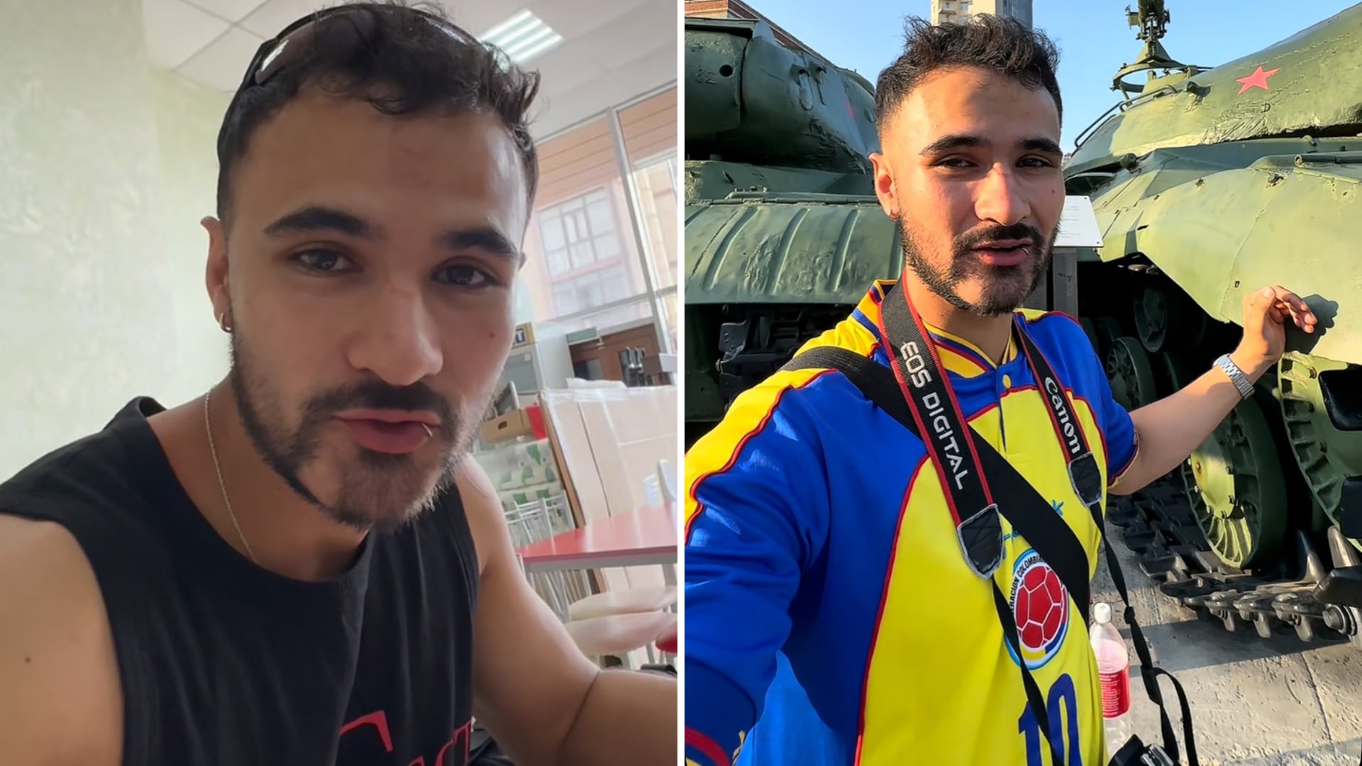 El creador de contenido vive actualmente en Rusia y relacionó la arquitectura que encontró en los montes Urales con los conjuntos residenciales que visitaba junto a su familia en Bogotá - crédito @bnasamu/TikTok