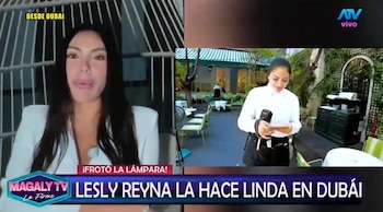 Lesly Reyna responde de qué vive en Dubái tras mostrar Lamborghinis, yates y joyas de lujo. Captura: Magaly TV La Firme.