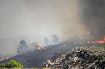 incendio en Los Gallardos (Almería)