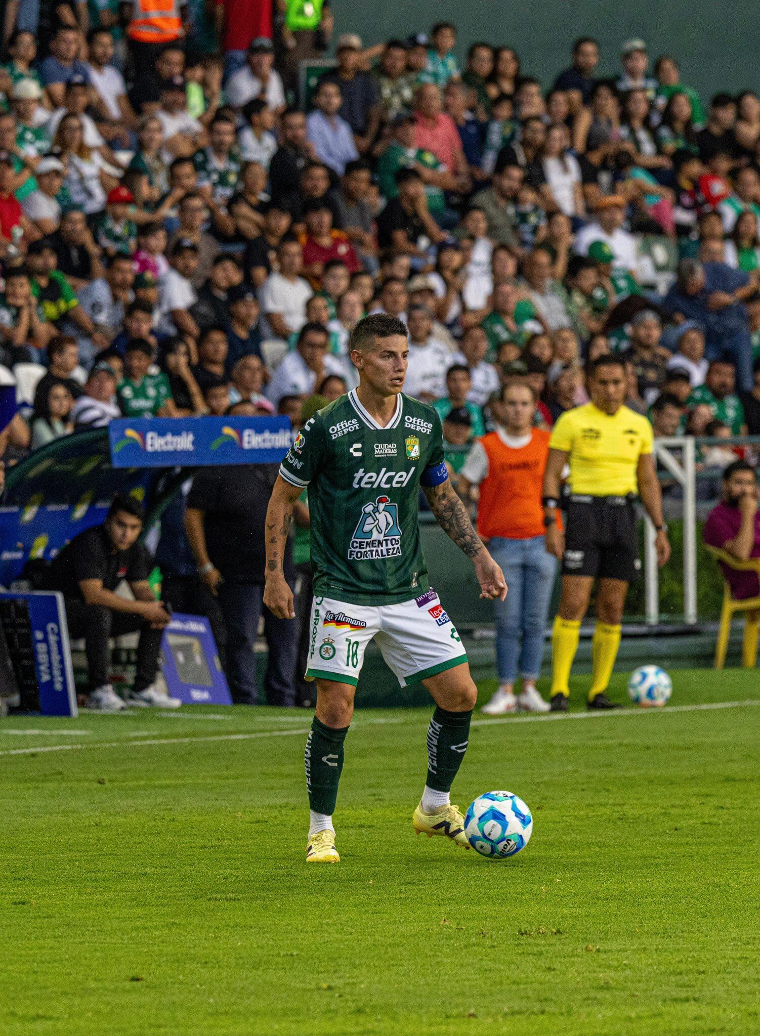 James Rodríguez jugó más de 60 minutos en la goleada 3-0 de Club León a Queretaro - crédito Club León