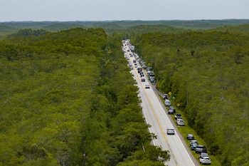 Vista aérea con dron de