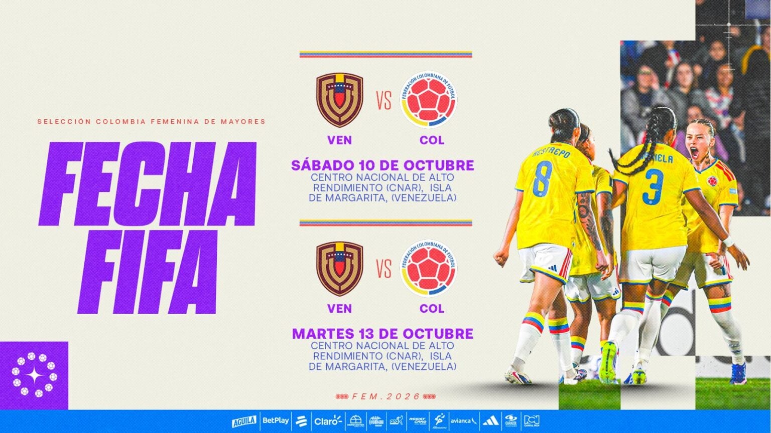 Estos son los dos nuevos amistosos de la selección Colombia femenina en octubre de 2026 - crédito FCF