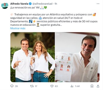 Alfredo Varela publicó su voto