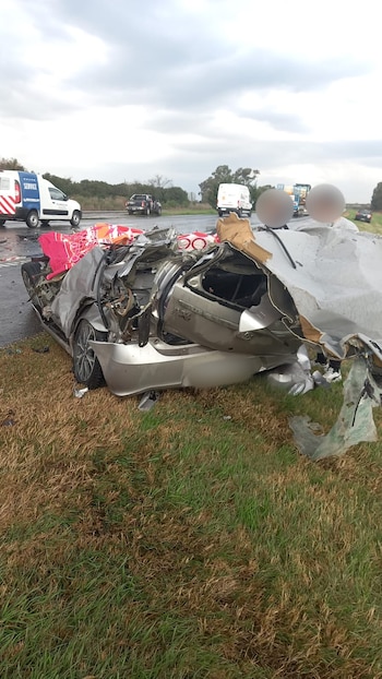 Accidente fatal en la autopista Rosario-Santa Fe, murieron dos personas