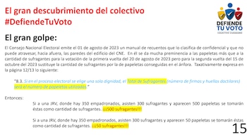 El colectivo Defiende Tu Voto