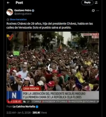 Gustavo Petro compartió discurso de