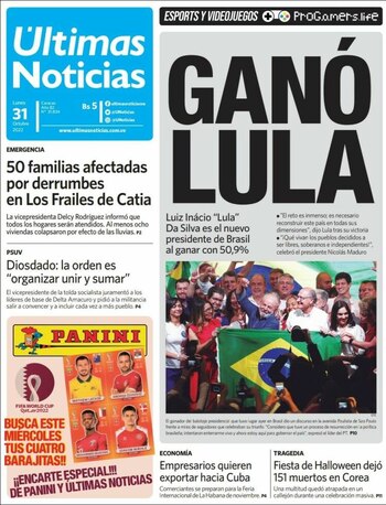 Portada Últimas Noticias del 31