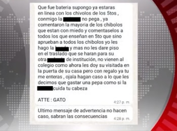 Los estudiantes enviaban mensajes y