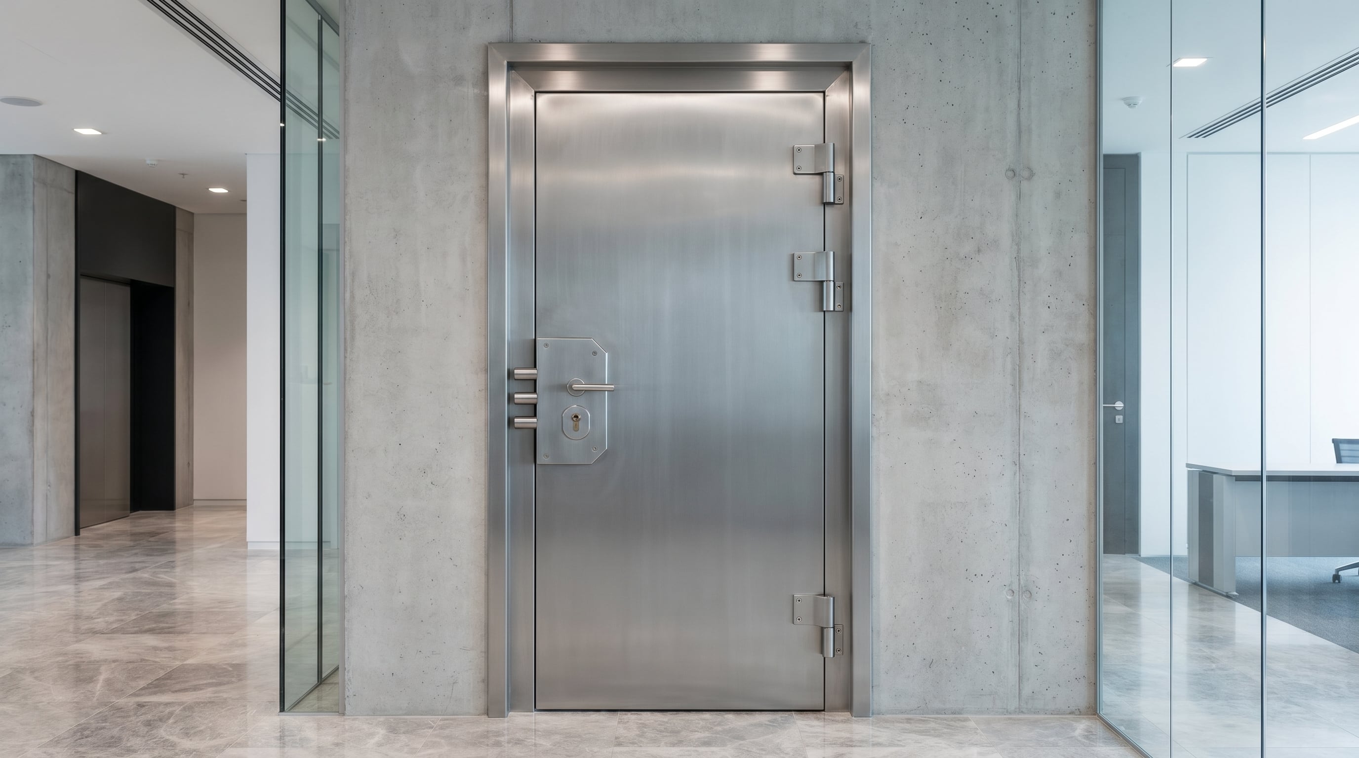 Las puertas acorazadas tienen estructura completamente metálica y un nivel de protección superior para zonas que requieren seguridad extrema (Imagen Ilustrativa Infobae)