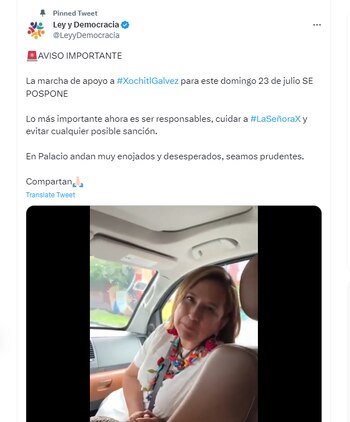 La organización confirmó que la