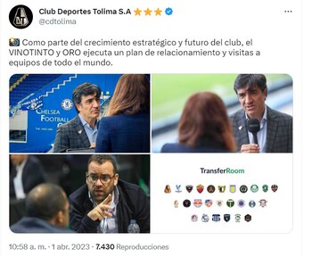 Deportes Tolima en TransferRoom 2023