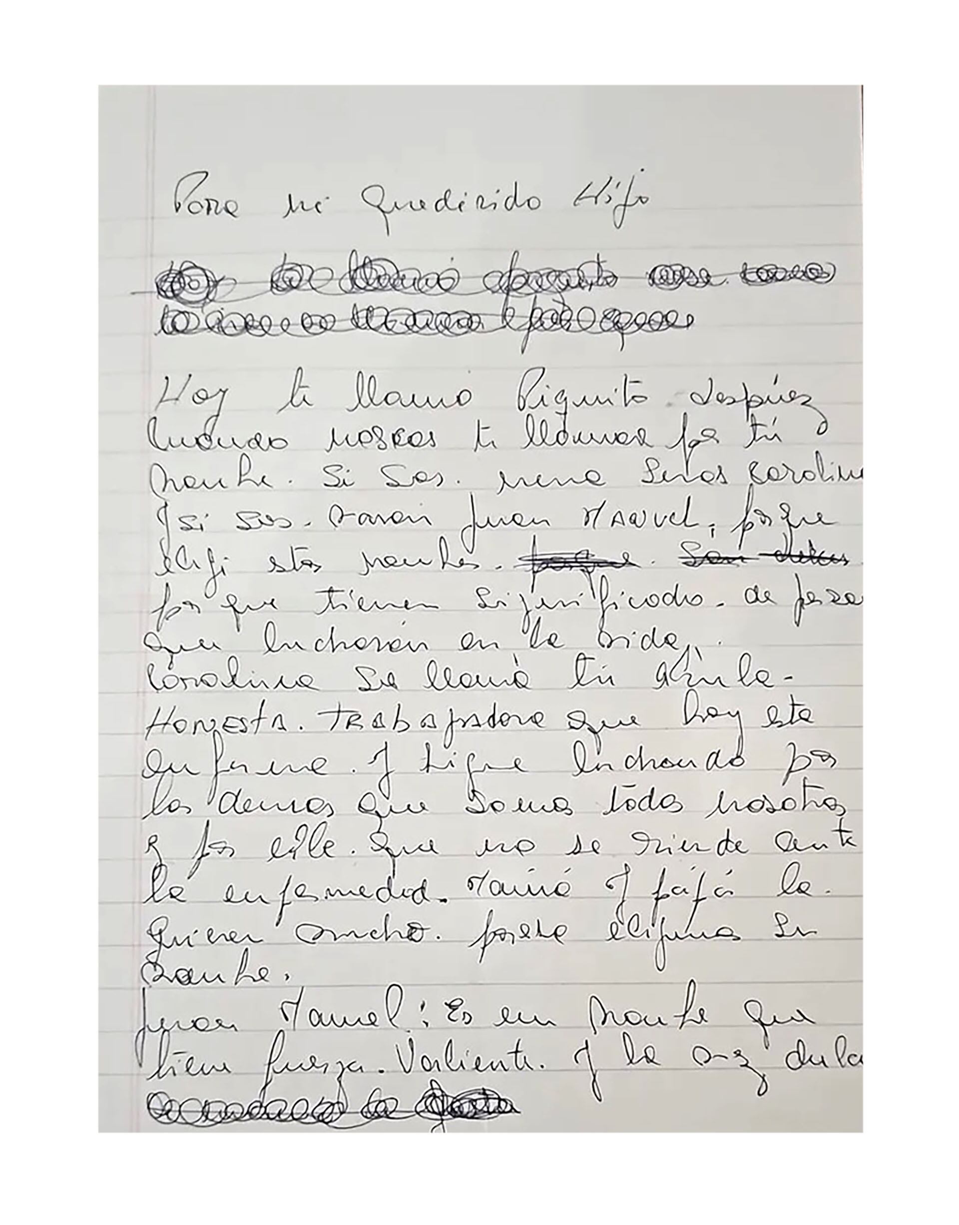 La carta que le escribió su mamá mientras estaba embarazada de él