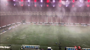 Así quedó la cancha del