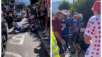 Estos son los resultados médicos de Einer Rubio tras su accidente en el Tour de Francia: rompió un vidrio con su cara