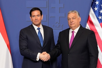 El secretario de Estado, Marco Rubio, visitó Budapest a mediados de febrero (AP)