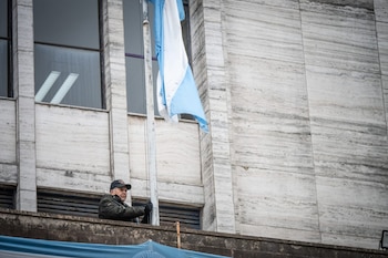 Américo Castellón, ex combatiente de Malvinas, empleado de mantenimiento en Comodoro Py