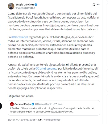 El abogado Sergio Clavijo R.