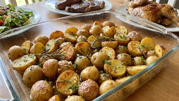 Receta de papines asados al romero, rápida y fácil