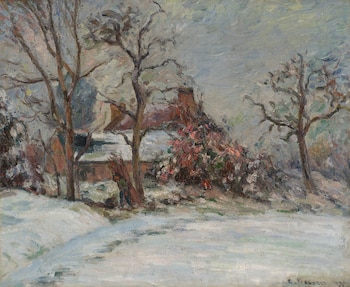 Pissarro, Maison de Piette à Montfoucault, effet de neige