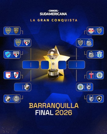 Cuatro equipos brasileños, un uruguayo, un ecuatoriano están parcialmente en el cuadro del segundo torneo de clubes más importante del continente-crédito @Sudamericana/X
