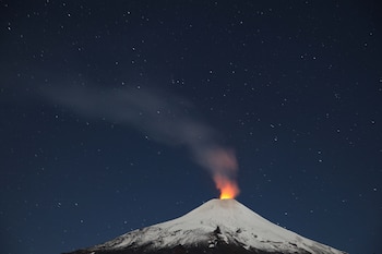 El volcán Villarrica, uno de