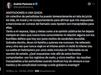 El exmandatario aseguró que ya
