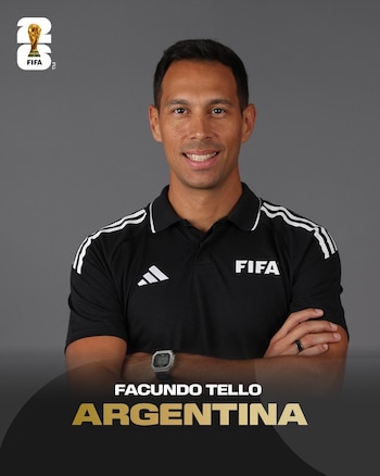 Facundo Tello encabeza el cuerpo arbitral argentino para el debut de Canadá ante Bosnia y Herzegovina