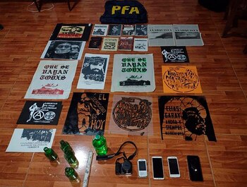 Parte del material secuestrado en