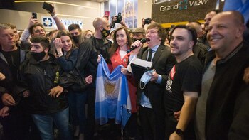 Javier Milei en su búnker