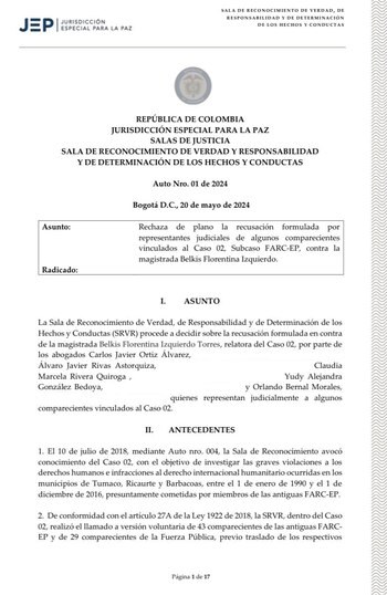 El tribunal de paz rechazó