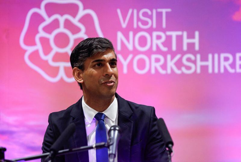 Rishi Sunak admitió la derrota del Partido Conservador y anunció su salida como primer ministro británico (REUTERS/Temilade Adelaja)